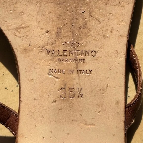 Valentino Garavani Red Coral Embellished Leather Sandals - Size 36.5/US Size 6.5 - Picture 2 of 10